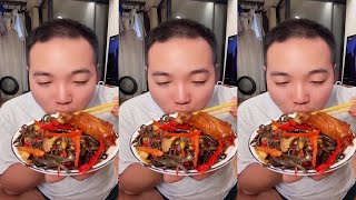 ASMR MUKBANG eating show fried noodles roasted vegetable rice yummy [upl. by Dasha507]