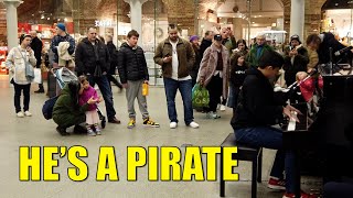 When I Play Pirates of the Caribbean on a Train Station Piano  Cole Lam [upl. by Atel205]