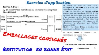 exercice dapplication 5 la facturation emballages consignés [upl. by Bibby]