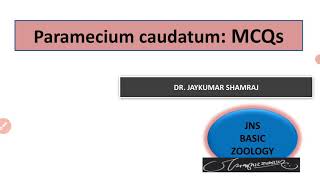 Paramecium caudatum  MCQs [upl. by Verene778]