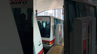 Adtranz CX100 C801 Bukit Panjang LRT  Arriving at BP10 Fajar Station shorts [upl. by Ylecic277]