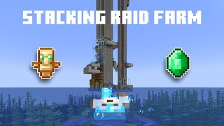 AFK Stacking Raid Farm by Ianxofour Overview  56k EmeraldsHour Minecraft Java 118 [upl. by Ydwor377]