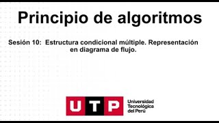 S10 Estructura condicional múltiple  Principios de Algoritmos UTP  Semana 10 [upl. by Ymmor]