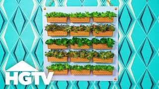 Way to Grow DIY Dollar Store Vertical Garden  HGTV [upl. by Terina]