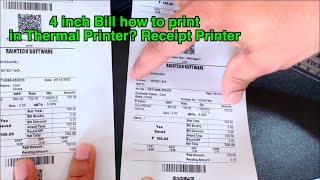 4 inch Bill how to print in Thermal Printer Receipt Printer [upl. by Ailimaj]