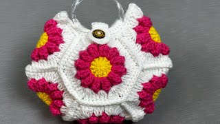 PASO A PASO PARA TEJER CARTERA A CROCHET [upl. by Becky]