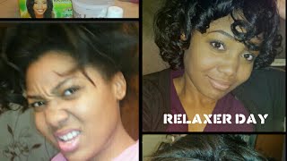 Relaxer Day amp Update  17 Weeks Post  Africas Best Relaxer System [upl. by Lindgren694]