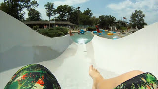 Noahs Ark Waterpark Bahama Falls Waterslide POV Left Wisconsin Dells WI [upl. by Eetnahc]