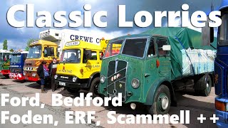 Classic british lorries  inc Leyland ERF Scammell Ford Austin Morris Bedford AEC Guy [upl. by Devy]