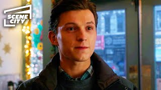 SpiderMan No Way Home Peter Visits the Coffee Shop Ending Scene Tom Holland Zendaya [upl. by Kirbee248]