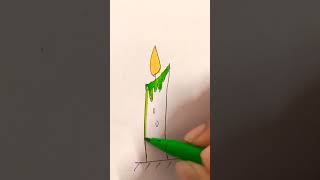 🕯️ candle drawing with number 1candledrawingyt song bollywood shorts [upl. by Dolf384]