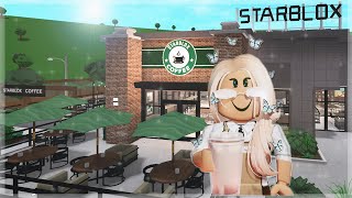 i made a starbucks in bloxburg again  ROBLOX [upl. by Rekyr507]