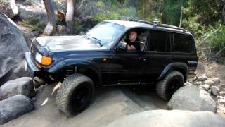 Land Cruiser 80 series climbing the Staircase at Slick Rock Trail in Northern CA [upl. by Reggi]