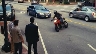 Finch driving a Ducati Hypermotard  American Pie el reencuentro 2012 HD Scene latino [upl. by Barabbas]