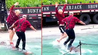 Ozzy Man Reviews Lumberjack Log Rolling [upl. by Klinger]