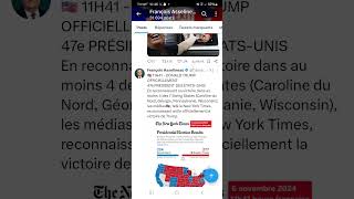 Réaction de François Asselineau sur X Twitter à la réélection de Donald Trump  12112024 [upl. by Aznecniv]