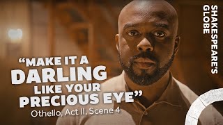 Othellos handkerchief speech  Act 3 scene 4  Othello 2024  Shakespeares Globe [upl. by Rena]