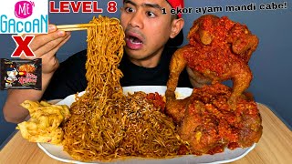 GakNgotak MUKBANG 6 BUNGKUS MIE GACOAN LV 8 DAN MIE SAMYANG MANDI CABE [upl. by Crandall]