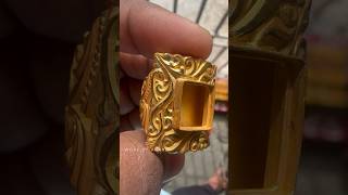 Green stone gold ring work in progress goldwork gold jewellery tranding vairal [upl. by Nyrok963]