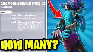 How Many Points Do You Need To Get The CHAMPION DRAKE SKIN in Fortnite FNCS Cup [upl. by Tsugua]