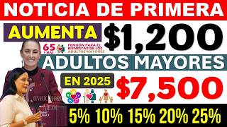 💸🎁 ¡AUMENTO INESPERADO 65 🙏📆 ADULTOS MAYORES RECIBEN 1500 MÁS ¡LO QUE DEBES SABER PENSIÓN 2025 [upl. by Dinny215]