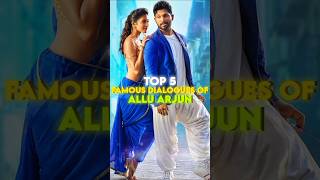 Top 5 Famous Dialogues Of Allu Arjun  Mai Jhukega Nahi Sala  Fire Hai Mai  shorts trendingnow [upl. by Ardnoid]