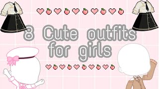 8 cute outfits for girlsGacha Clubmade by Tanya Network [upl. by Enitsyrk113]