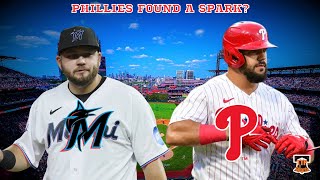 PHILLIES COME BACK TO BEAT THE MARLINS 95 KYLE SCHWARBER GRAND SLAM PLEASE BE A SPARK [upl. by Nashoma471]