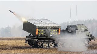 UK M270 MLRS Multiple Launch Rocket System Shoot and Scoot Mission [upl. by Piggy540]