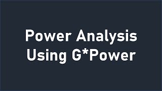 Power Analysis using GPower  Tutorial  Sample Size for Survey Research [upl. by Flosi588]