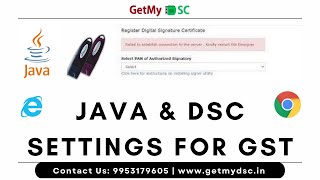 Java Settings for DSC in GST A StepbyStep Guide  GST Website DSC Issue  Java GST Emsigner Error [upl. by Jorry]