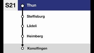 BLS Ansagen » S21 Thun — Konolfingen  SLBahnen [upl. by Sherline156]