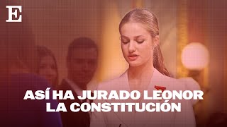 Así ha sido la jura de la Constitución de la princesa Leonor y su discurso  EL PAÍS [upl. by Nahta]