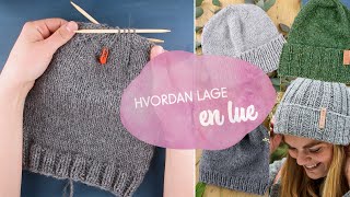 Strikking for nybegynnere Hvordan lage en lue [upl. by Aicilak]