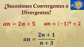 SUCESIONES MATEMÁTICAS Cómo saber si una SUCESIÓN es DIVERGENTE ó CONVERGENTE  Juliana la Profe [upl. by Aikim]