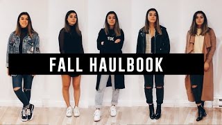 Fall Haulbook ft 10 Fall Trends  Romwe Shein Missguided Thrifted [upl. by Mahseh709]