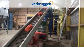 Palletizing  Automatic Combi Palletizer VPM10 by  stacking of potatoes [upl. by Varien]