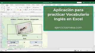 Aplicación para practicar Vocabulario Inglés en Excel [upl. by Iridissa]