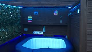 Bestway LayZSpa Hawaii Airjet led lighting hot tub fun with big bulge [upl. by Durham]