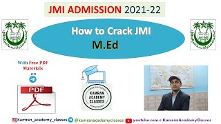 How to Prepare JMI MEd Entrance test 2021 syllabus Jamia Millia Islamia JMI Med entrance 2021 [upl. by Heath]