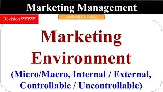 Marketing Environment in marketing management marketing environment micro and macro BBA MBA BCom [upl. by Trinity229]