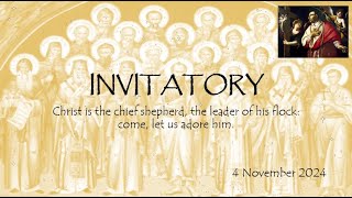 Liturgy of Hours Invitatory and Lauds 04 Nov 2024 Memorial of St Charles Borromeo bishop [upl. by Airam]