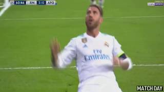 Sergio Ramos BICYCLE KICK GOAL  Real Madrid vs Apoel Nicosia 30  13092017 HD [upl. by Adena646]