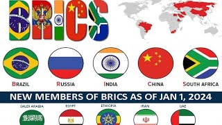 PAESI EMERGENTI  BRICS il gruppo si ALLARGA ed entrano 5 NUOVI MEMBRI [upl. by Llekcir256]