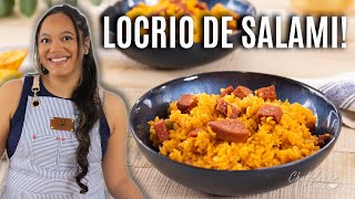 Locrio de Salami Dominicano  Dominican Recipes  Chef Zee Cooks [upl. by Lihcox]