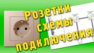 Схема подключения розеток Как подключить розетки [upl. by Aleirbag]