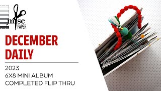 6X8 Mini Album  December Daily  2023 Completed Project [upl. by Vasileior]