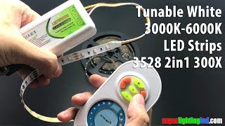 How to use CCT dimmable controller to connect 3527 SMD tunable white led strips [upl. by Lupita]