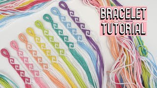 Greek Wave Bracelet Tutorial CC  Friendship Bracelets [upl. by Map]