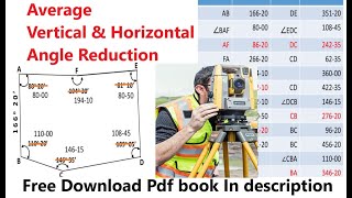 How To Reduced Average Vertical And Horizontal Angle In Surveying  Measuring horizontal angles [upl. by Dinnage]